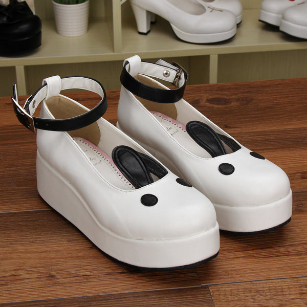 Original Handmade Thick-Soled Sponge Cake Cute Rabbit Ear Shoes