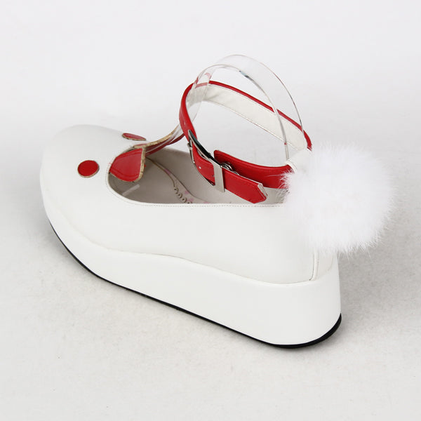 Original Handmade Thick-Soled Sponge Cake Cute Rabbit Ear Shoes