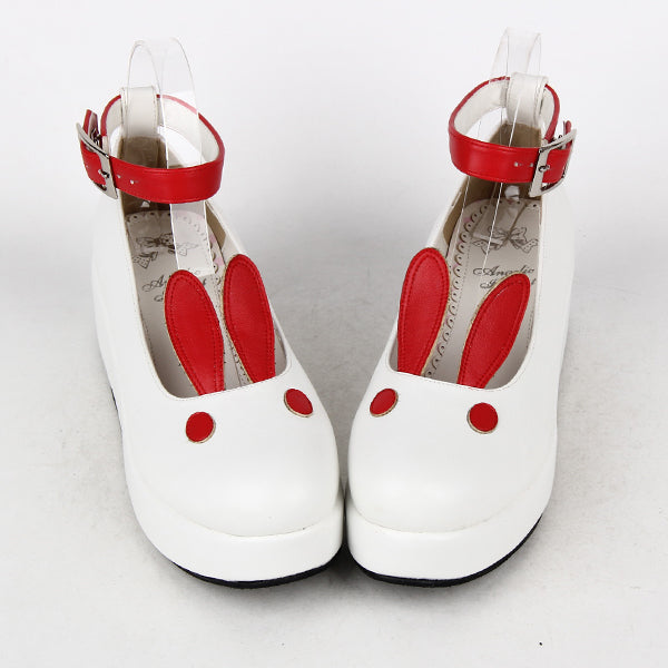 Original Handmade Thick-Soled Sponge Cake Cute Rabbit Ear Shoes