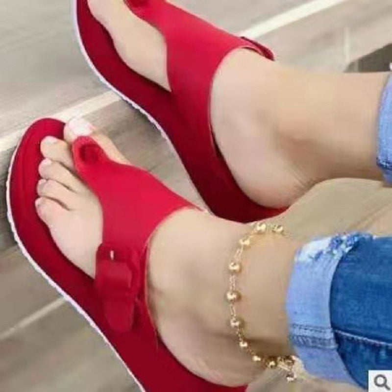 Strandbadesandaler Tykssålede Sandaler Kvinder Plus Size Kvinders Sko Sommersandaler og Sutsko Kvinder