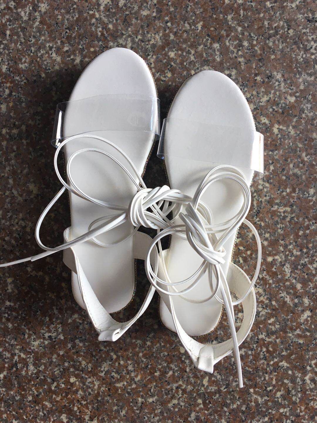 Women'S Plus Size Cross Strap Roman Sandals