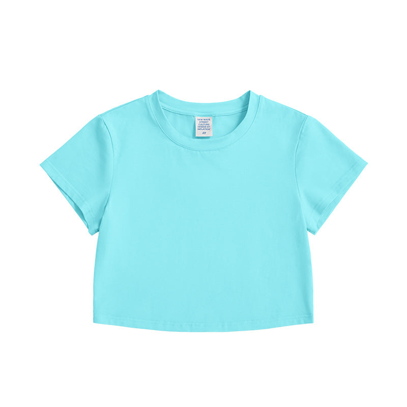 Summer Ladies Sportswear, Short Suit, Candy Color, Cotton, High Waist, Casual Wear