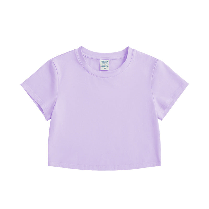 Summer Ladies Sportswear, Short Suit, Candy Color, Cotton, High Waist, Casual Wear