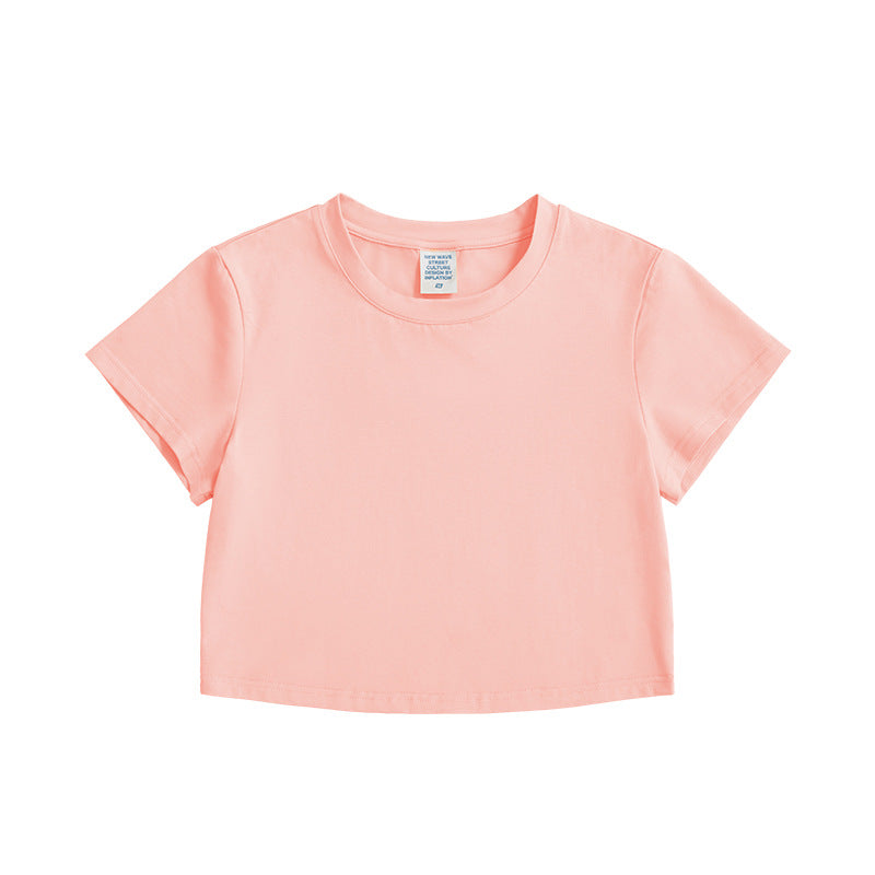 Summer Ladies Sportswear, Short Suit, Candy Color, Cotton, High Waist, Casual Wear