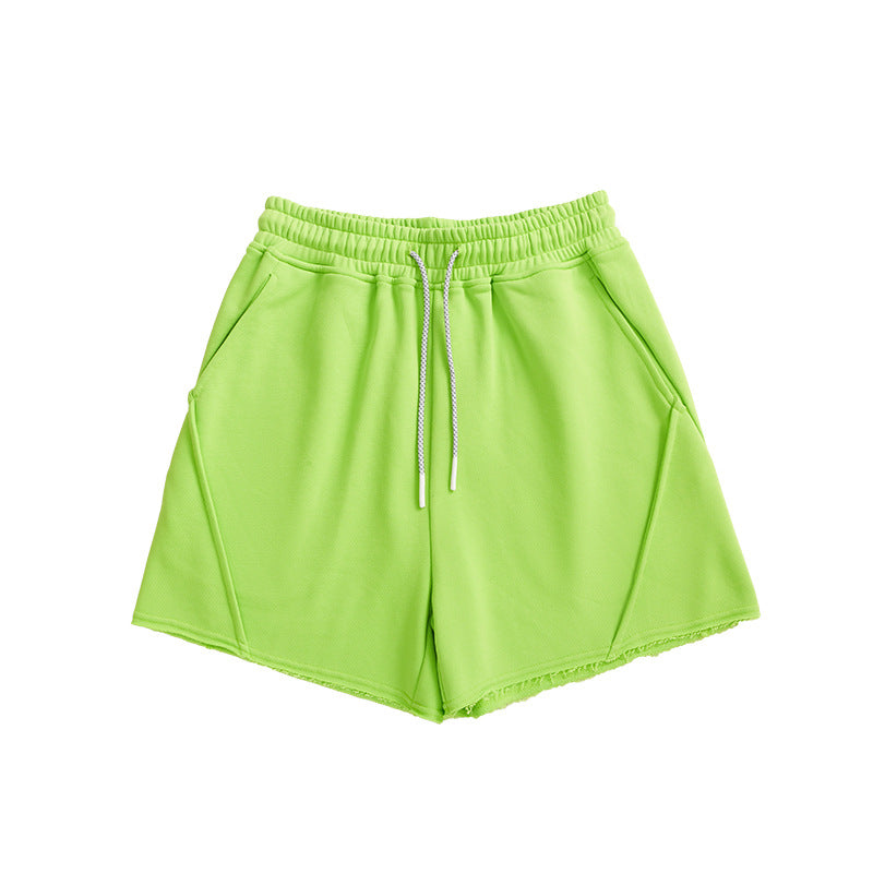 Summer Ladies Sportswear, Short Suit, Candy Color, Cotton, High Waist, Casual Wear