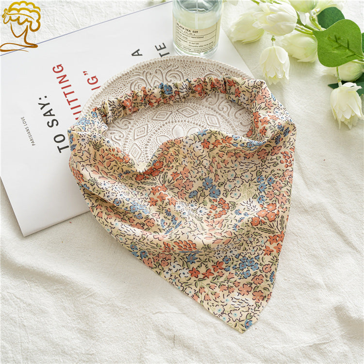 Triangle Scarf Cross-Border Women'S Elastic Band Turban Three-State Hair Accessory
