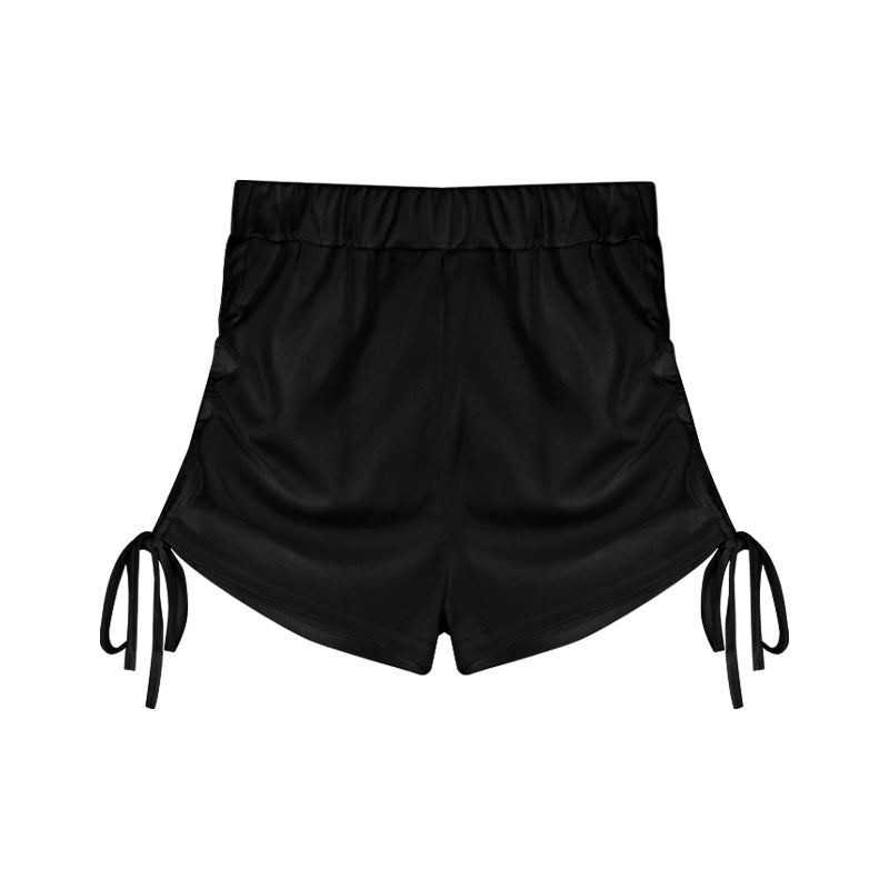 Hot Pants Women'S Design Sense Niche High Waist Slimming Strap Wide-Leg Shorts