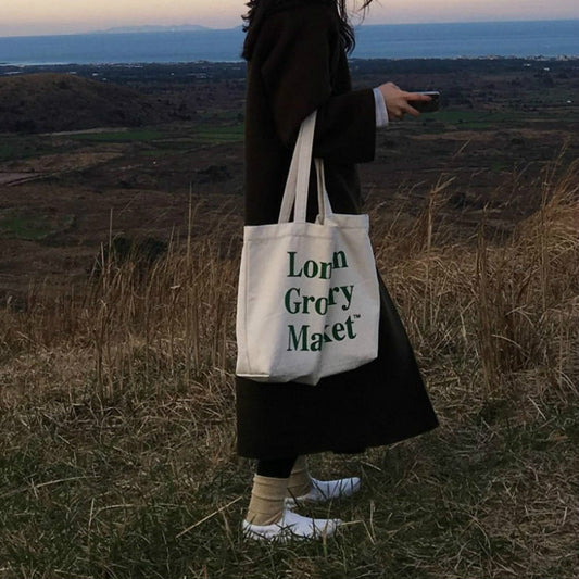 Spring Korean Cartoon Canvas Bag Women'S Single Shoulder Diagonal Simple And Creative Student Canvas Bag School Bag