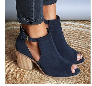 Fish Mouth Super High Heel Thick Heel Women Sandals