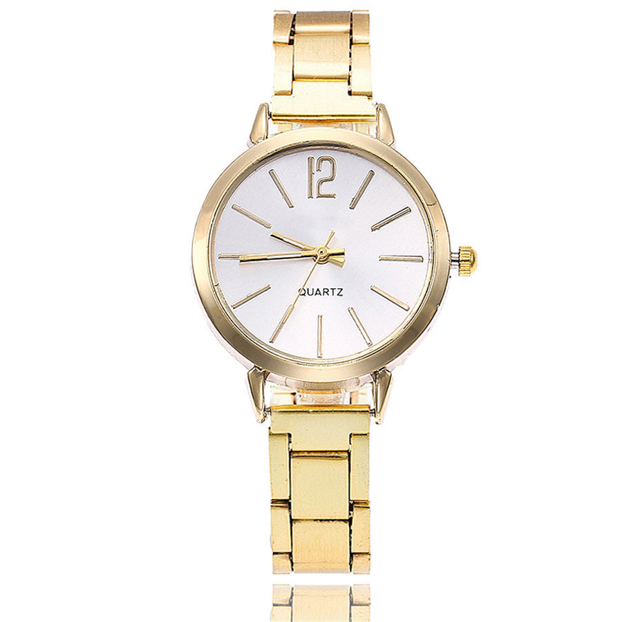 Alloy Mesh Belt Female Watch Learning Simple Steel Belt Sports Quartz Watch