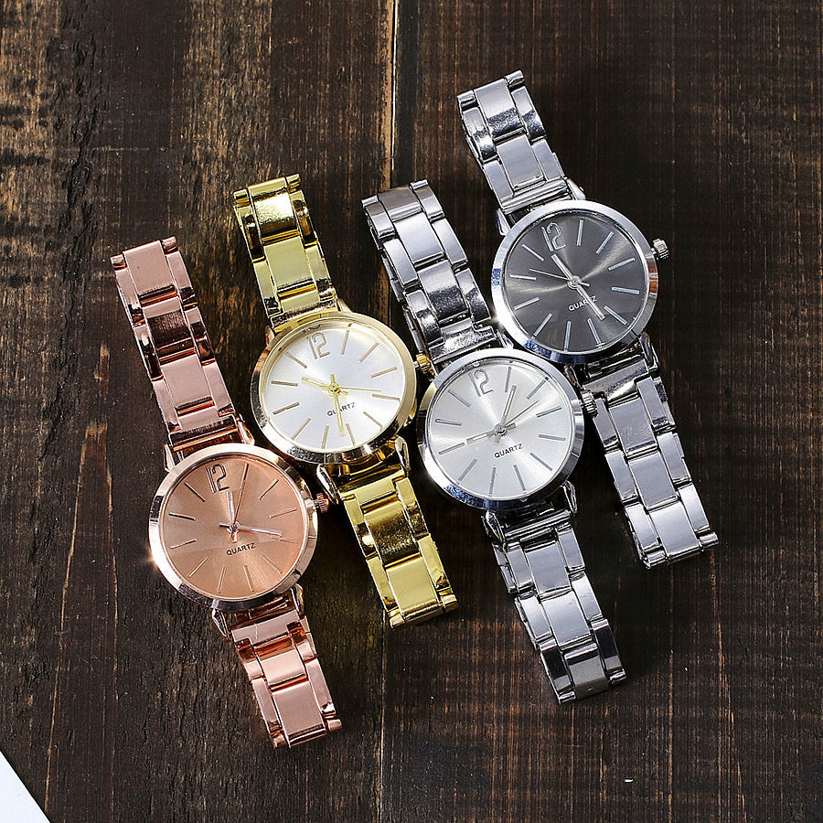 Alloy Mesh Belt Female Watch Learning Simple Steel Belt Sports Quartz Watch
