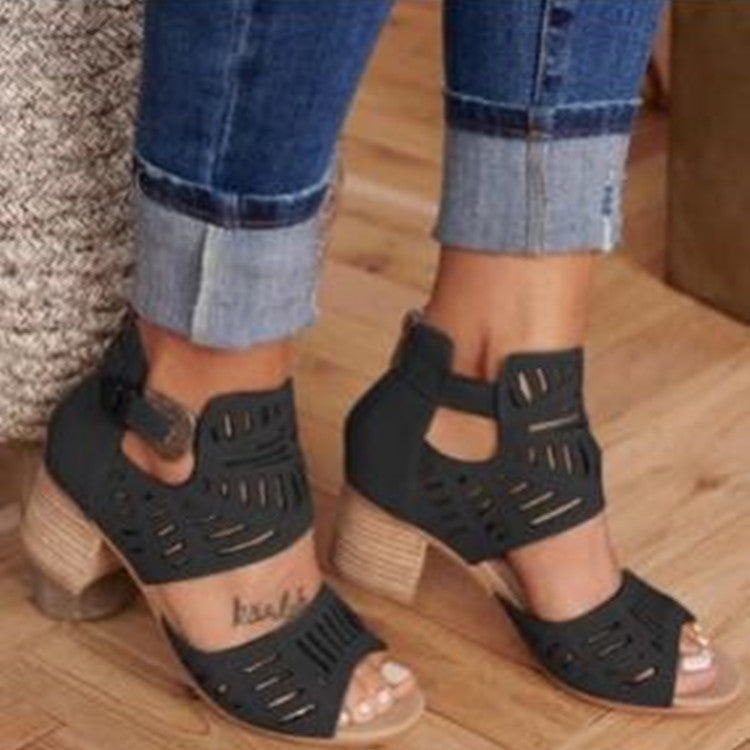 Women'S High Heel Fish Mouth Sandals