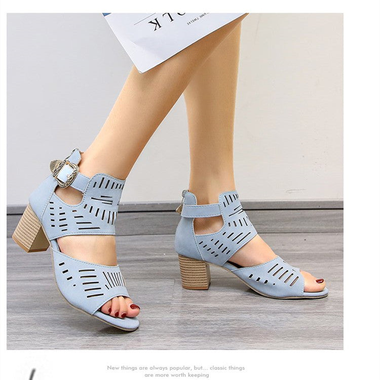 Women'S High Heel Fish Mouth Sandals