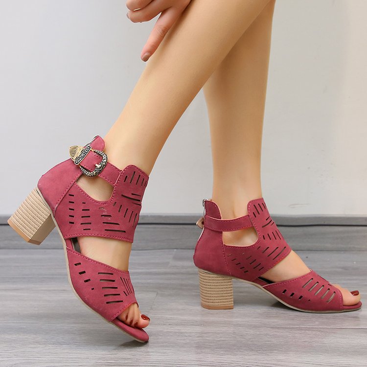 Women'S High Heel Fish Mouth Sandals