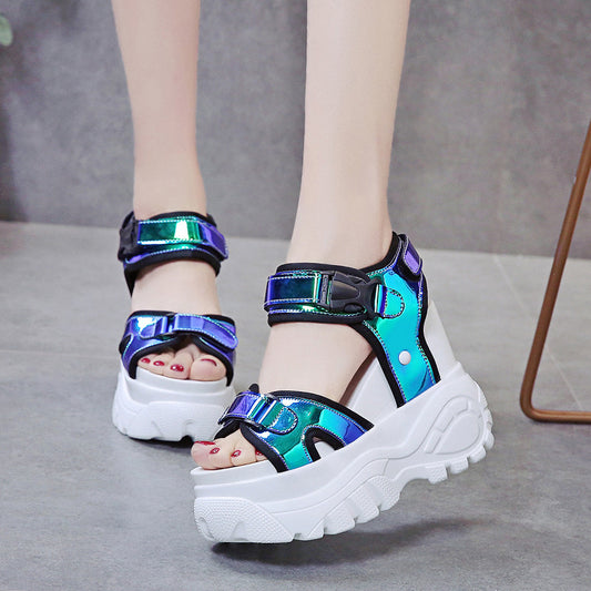 Womens Sandals Shoes Platforms Wedge Supper High Heel Chunky Sandals Thick Bottom