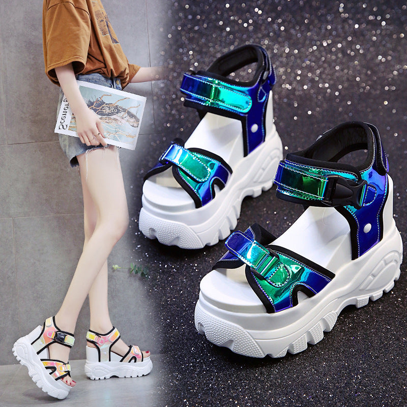Womens Sandals Shoes Platforms Wedge Supper High Heel Chunky Sandals Thick Bottom