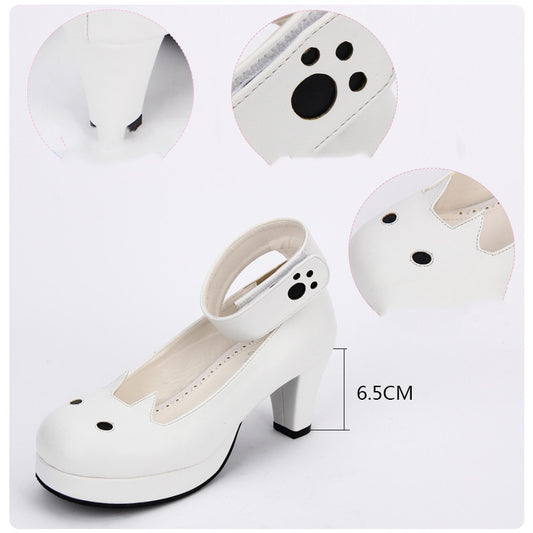 New Original Lolita Lolita Dress Shoes Dream Stiletto Women'S Shoes Cute Animal Pattern Anime Shoes