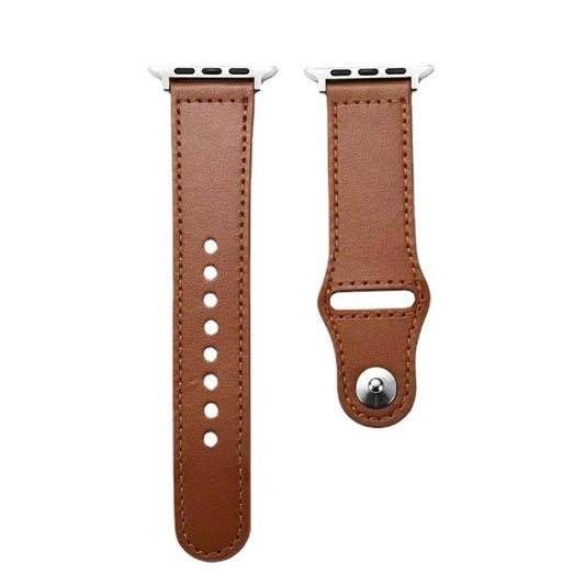 Compatible with Apple, Apple Watch123456Se Generation First Layer Leather Iwatch Watch Strap