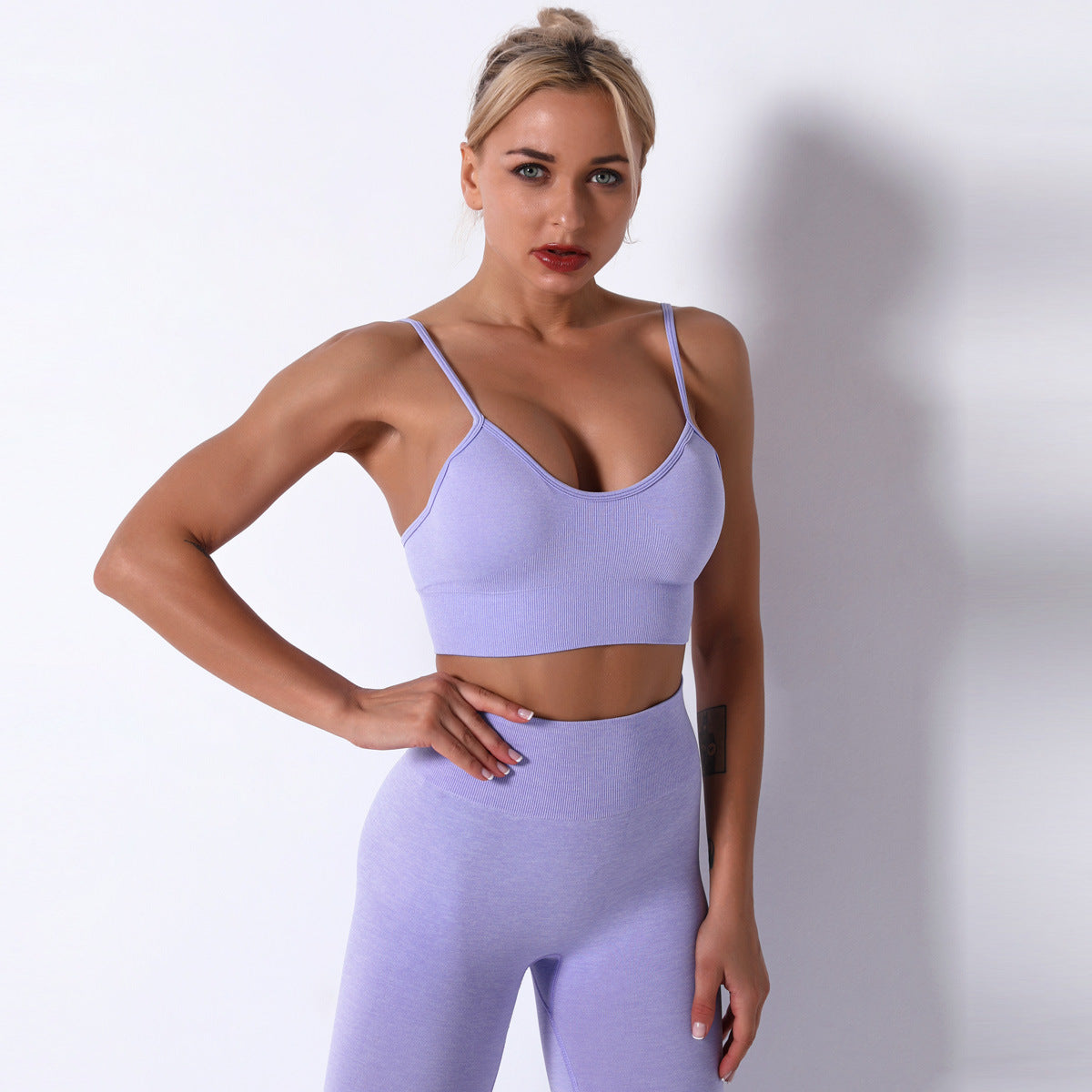 Explosive Sports Suit Fitness Seamless Women'S Spot Yoga Women'S Summer Yoga Pants New Pants