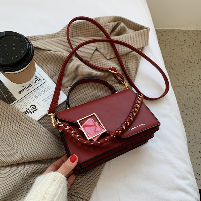 Korean Version Of The Popular Lock Small Square Bag