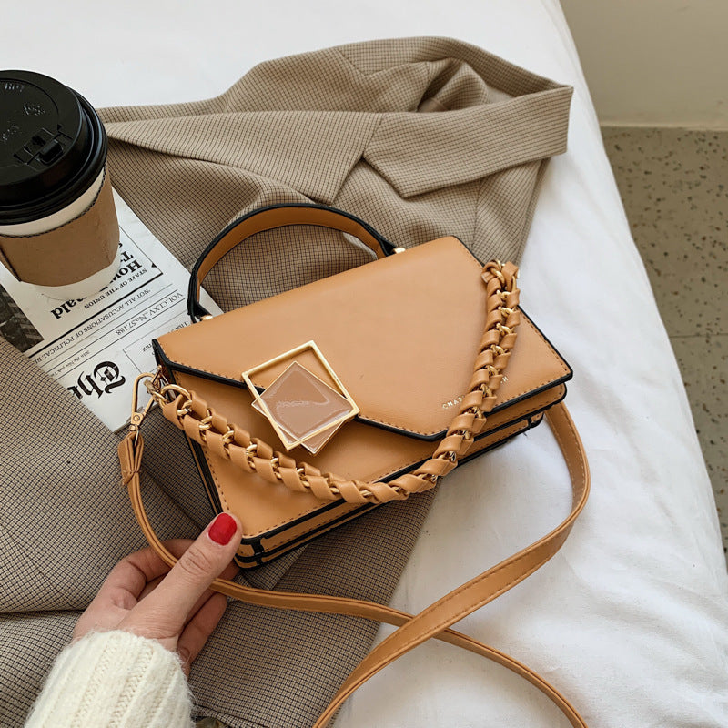 Korean Version Of The Popular Lock Small Square Bag