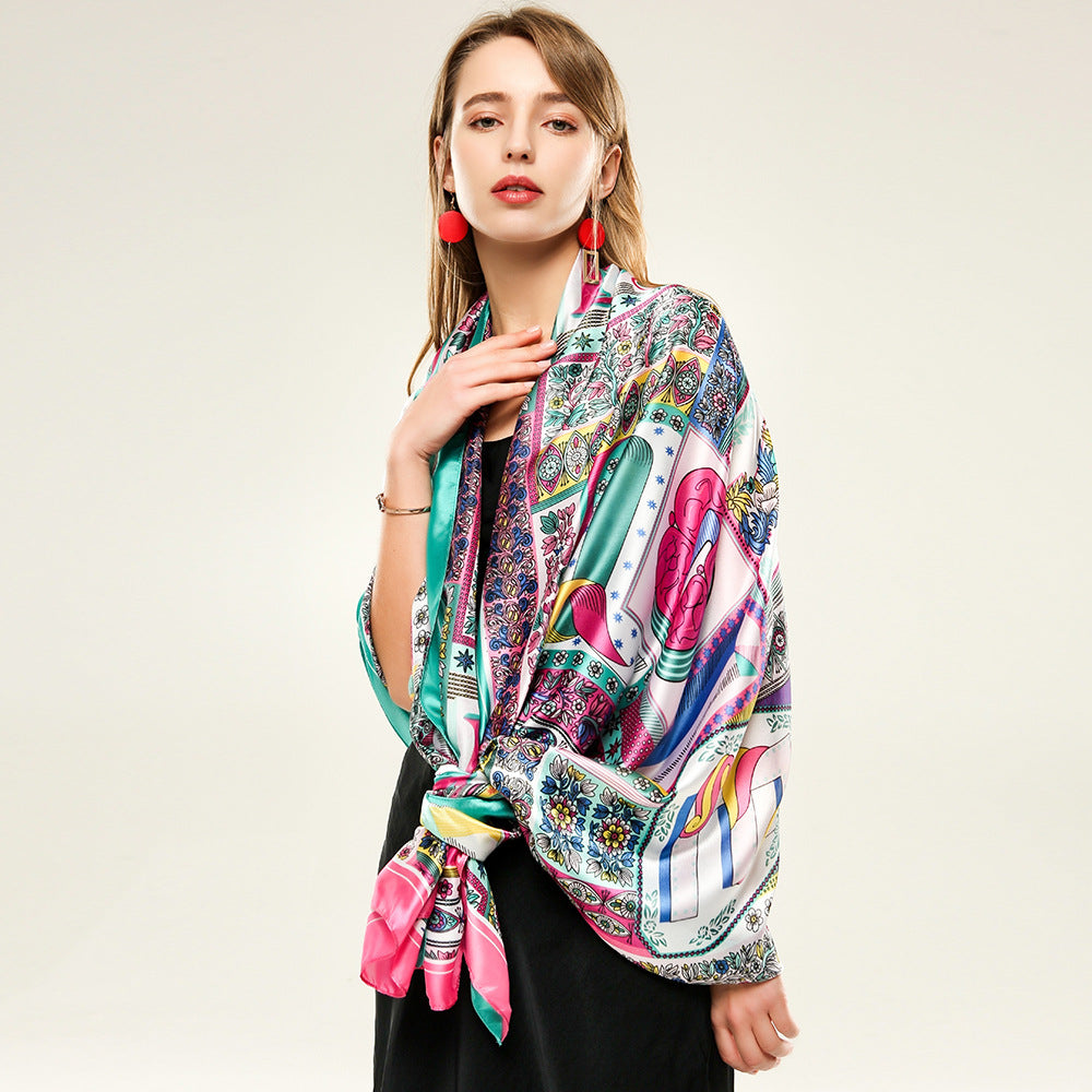Satin Polyester - Long Scarf 180 X 90cm