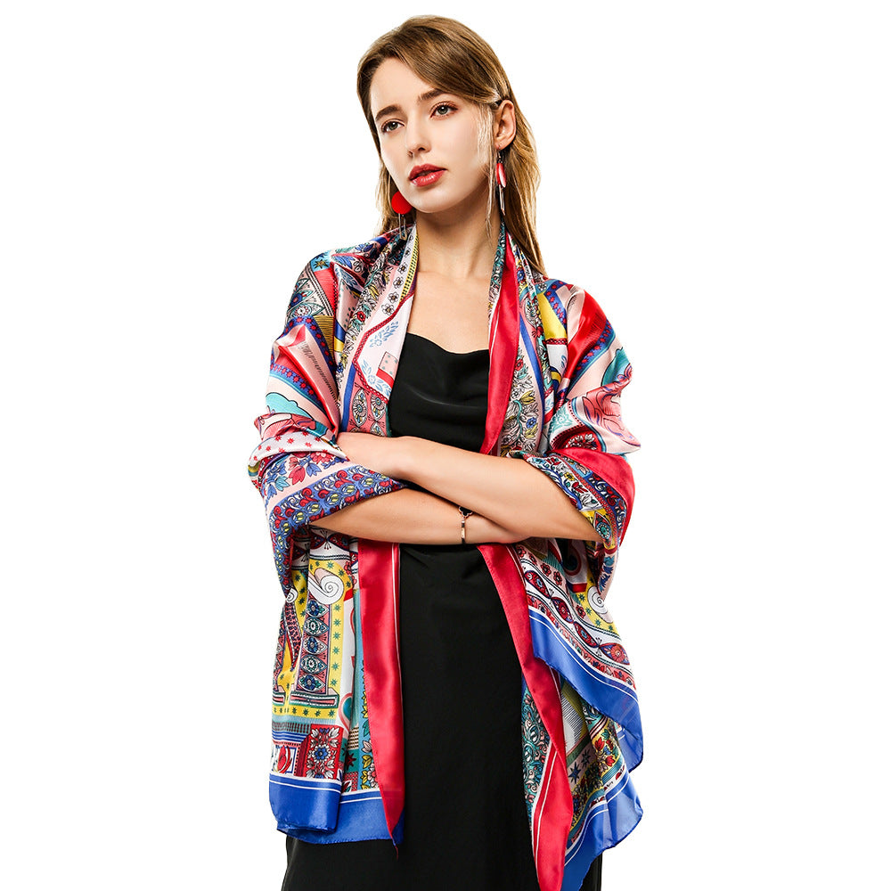 Satin Polyester - Long Scarf 180 X 90cm