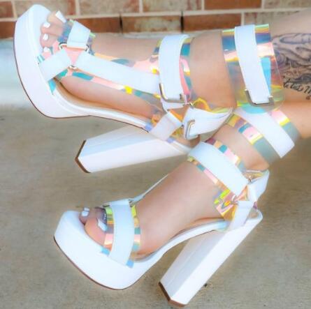 New High-Heel Platform Open-Toe Sandals 40-43 Large Size Shoes