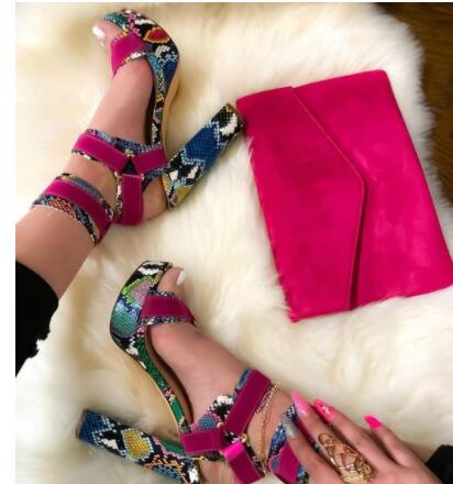New High-Heel Platform Open-Toe Sandals 40-43 Large Size Shoes