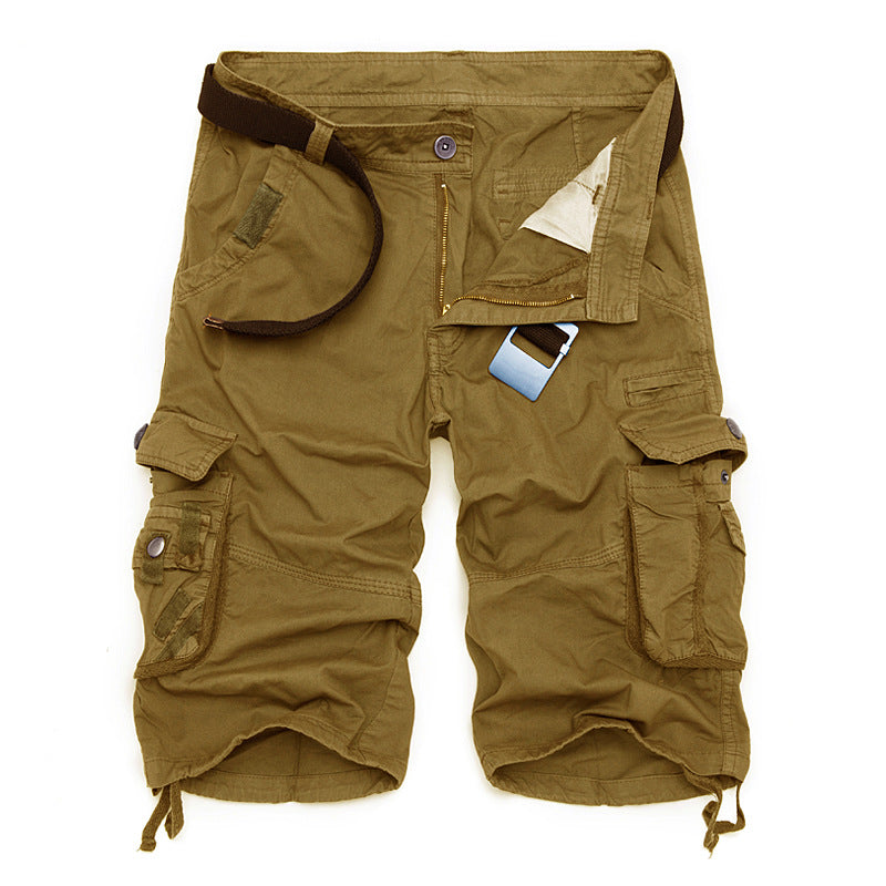 Summer Sports Shorts Men's Five-point Pants Tide Brand Tooling Multi-pocket Loose Large Size Leisure