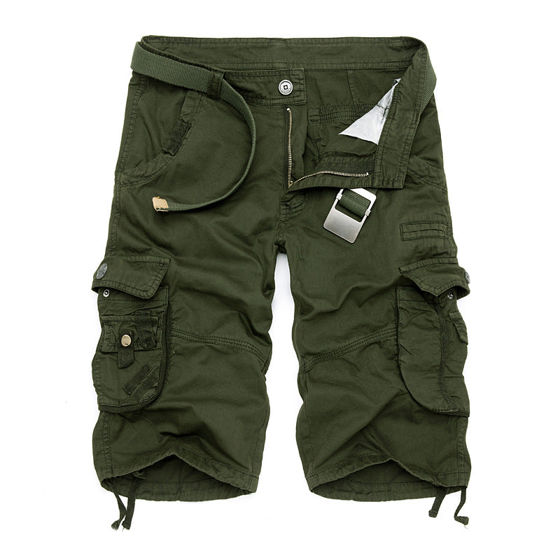 Summer Sports Shorts Men's Five-point Pants Tide Brand Tooling Multi-pocket Loose Large Size Leisure