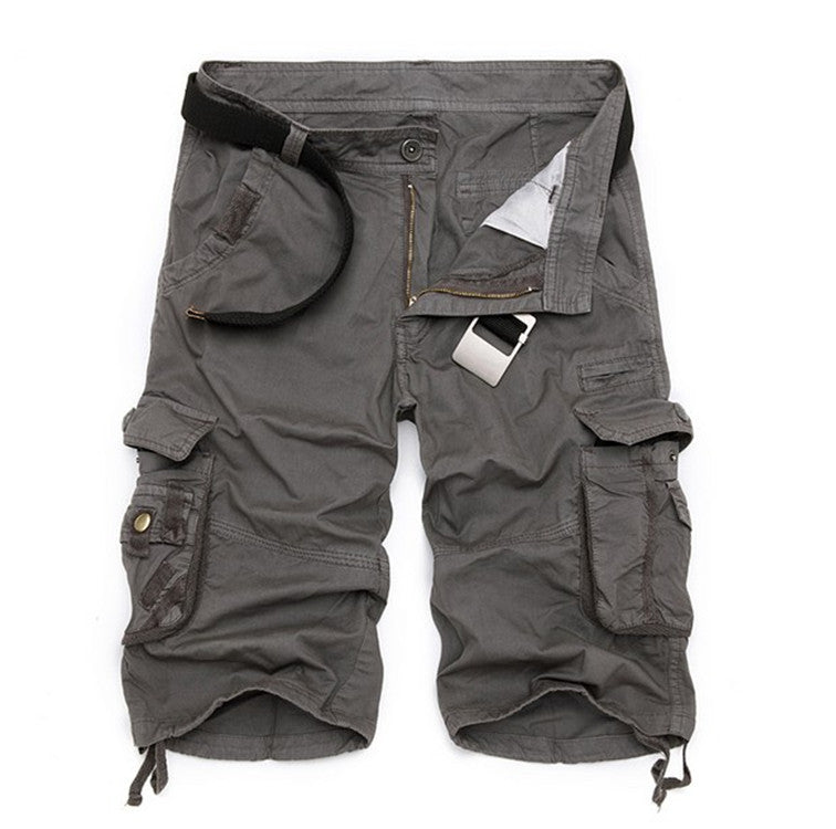 Summer Sports Shorts Men's Five-point Pants Tide Brand Tooling Multi-pocket Loose Large Size Leisure