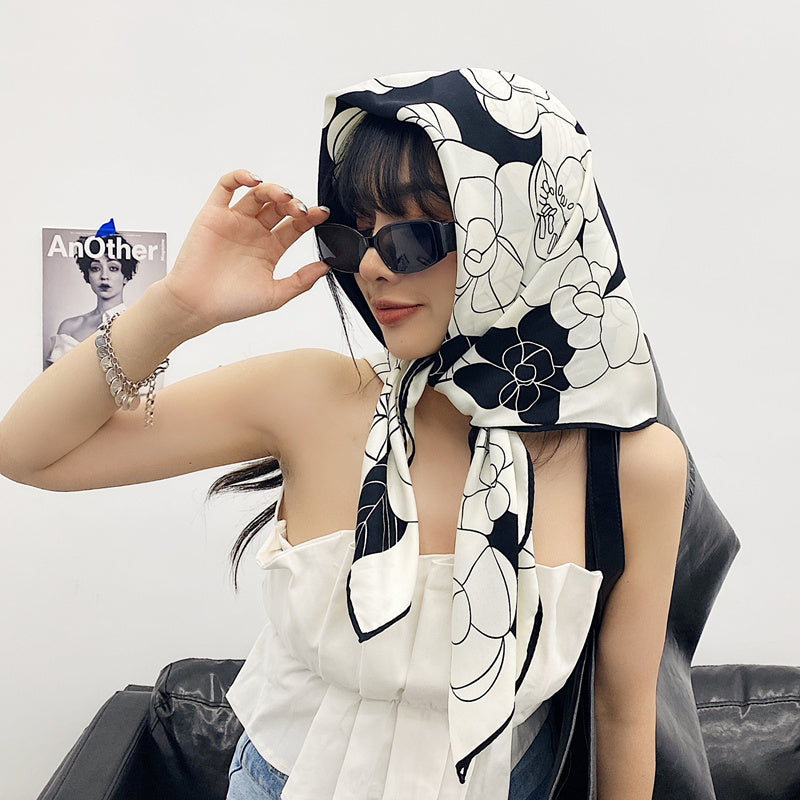 Big Square Scarf Female Spring And Autumn Thin Money Joker Web Celebrity
