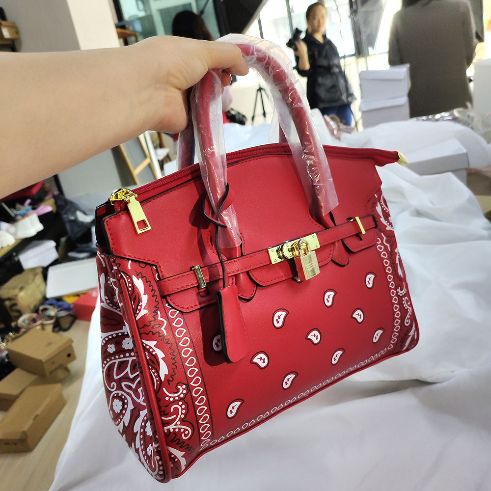 Luxury Brand New Women's Elegant Fashion Printed Metal Decoration
