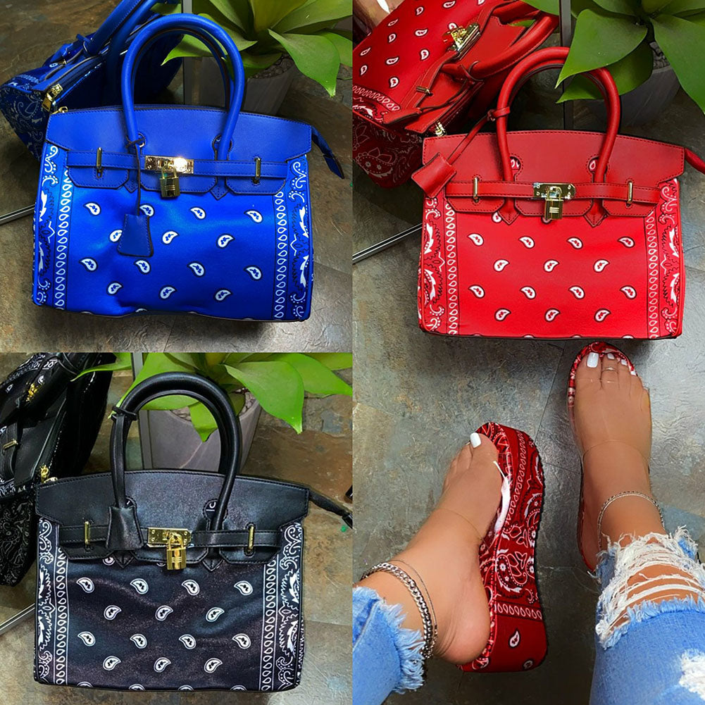 Luxury Brand New Women's Elegant Fashion Printed Metal Decoration