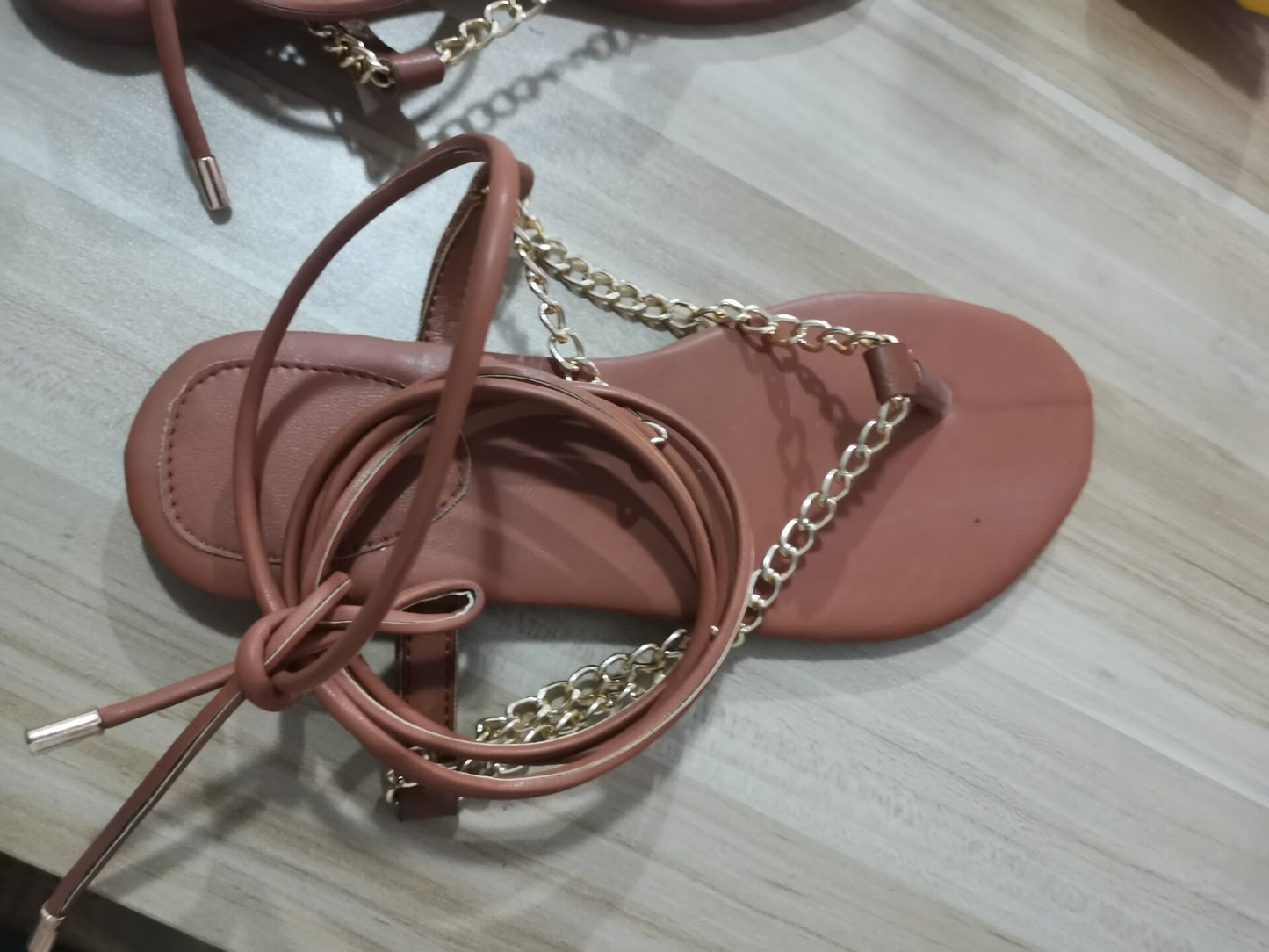 Chain Snake-Shaped Winding Sandals Female Fairy Style