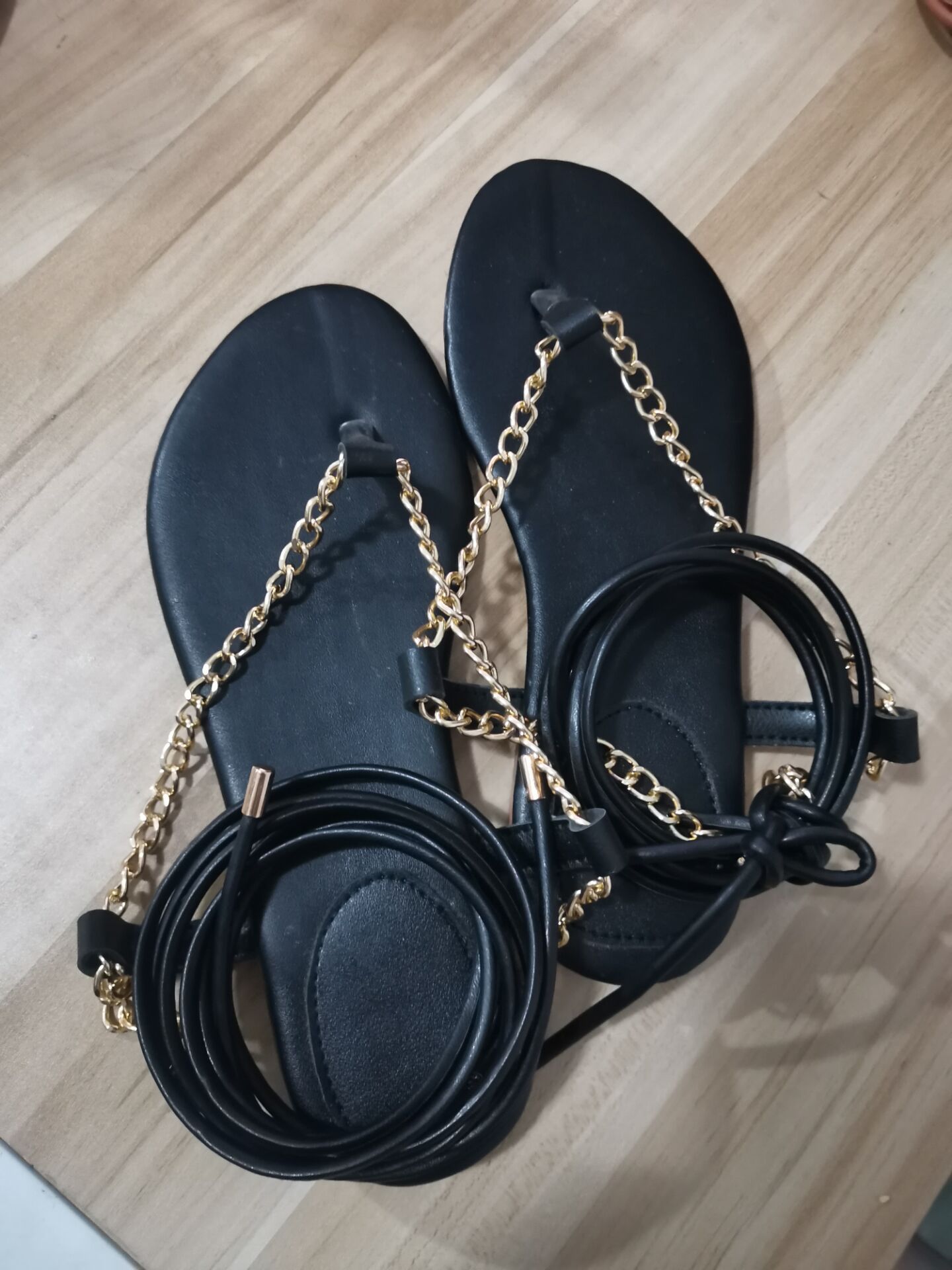 Chain Snake-Shaped Winding Sandals Female Fairy Style