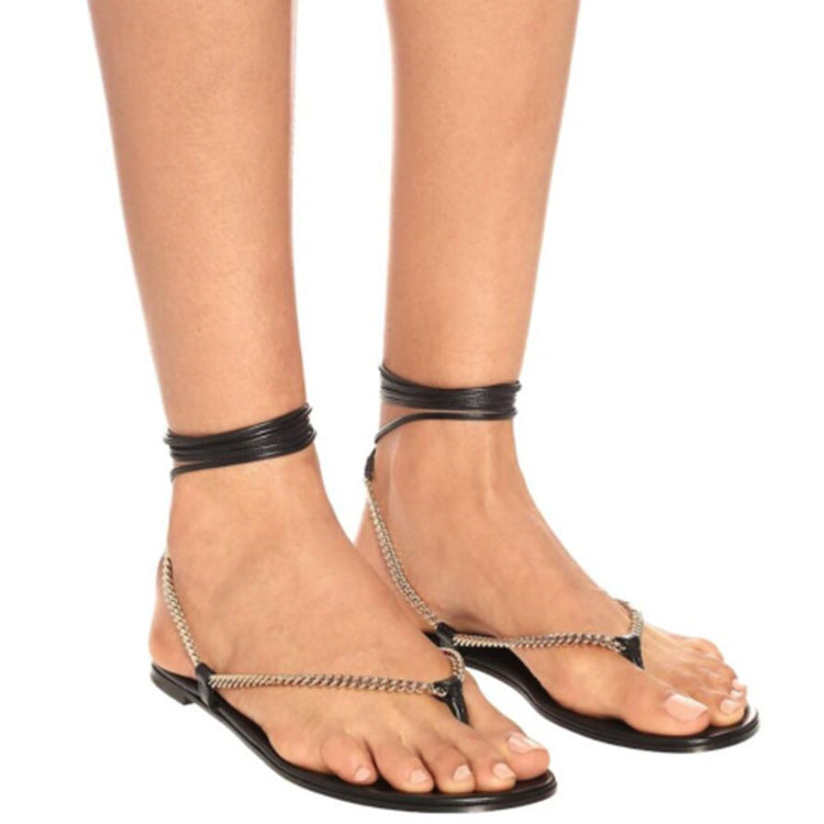 Chain Snake-Shaped Winding Sandals Female Fairy Style