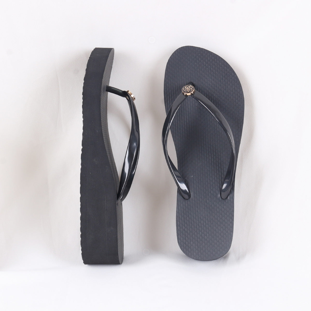 Natural Rubber Outer Wear Wedge With Flip Flops