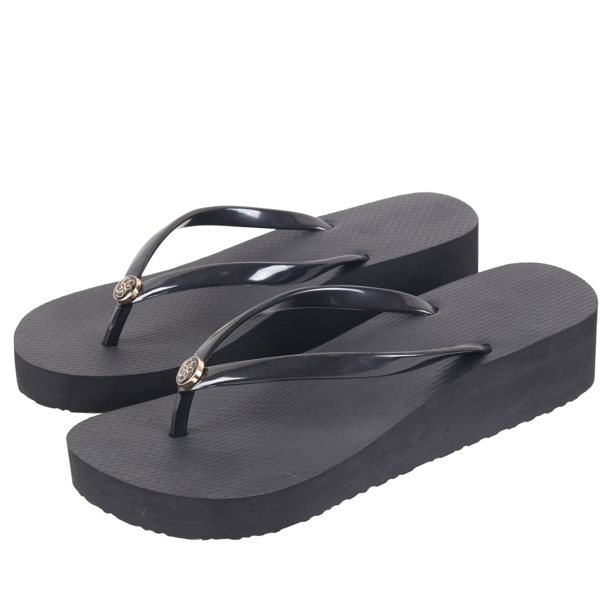Natural Rubber Outer Wear Wedge With Flip Flops