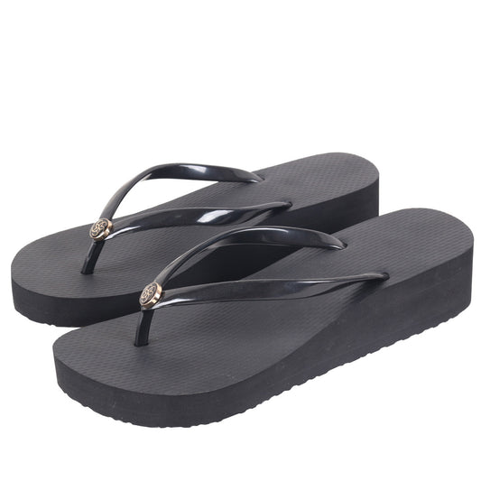 Natural Rubber Outer Wear Wedge With Flip Flops