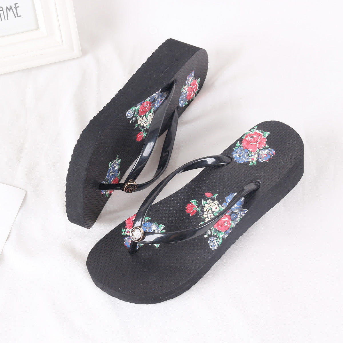 Natural Rubber Outer Wear Wedge With Flip Flops