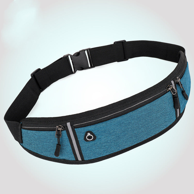 New Fitness Outdoor Sports Lightweight Men'S Waist Bag Reflective Strip With Earphone Hole