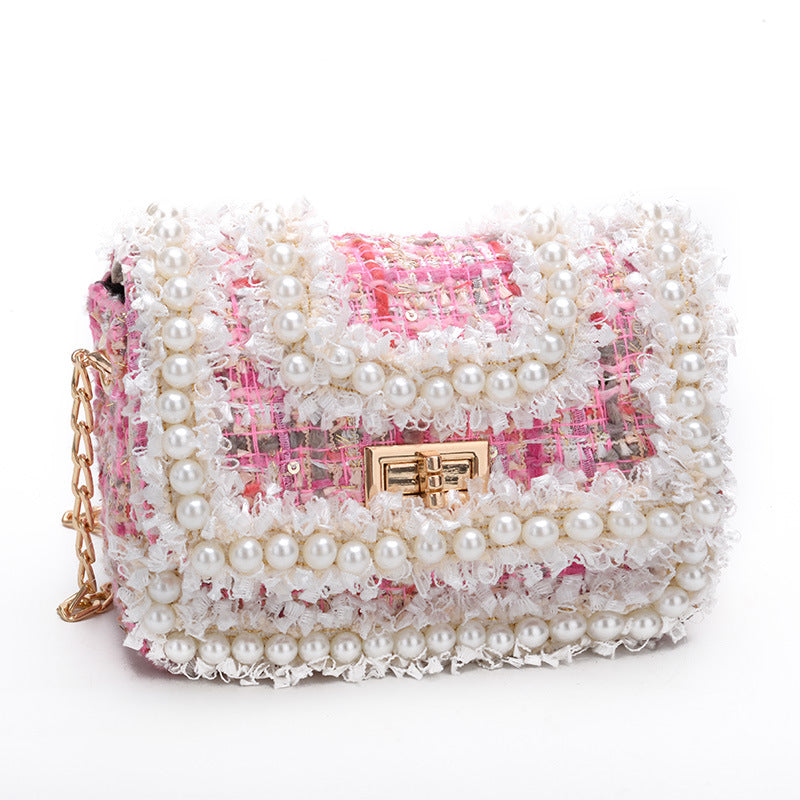Mini Children's Shoulder Bag Women's Small Fragrance Children's Korean Version Of The Spring Girls Messenger Bag Embroidery Thread Accessories Bag