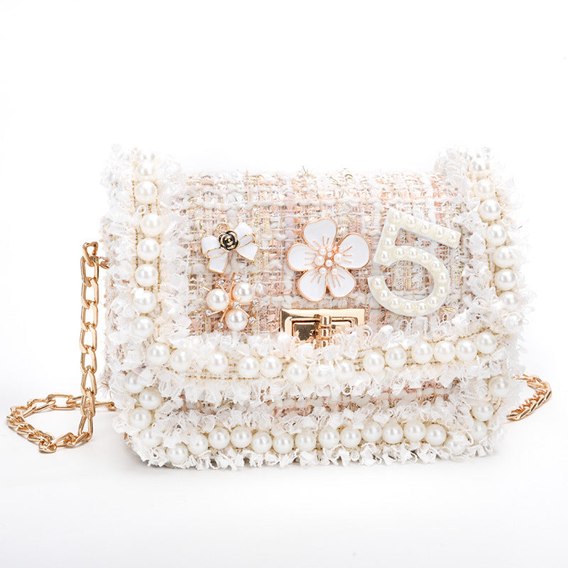 Mini Children's Shoulder Bag Women's Small Fragrance Children's Korean Version Of The Spring Girls Messenger Bag Embroidery Thread Accessories Bag