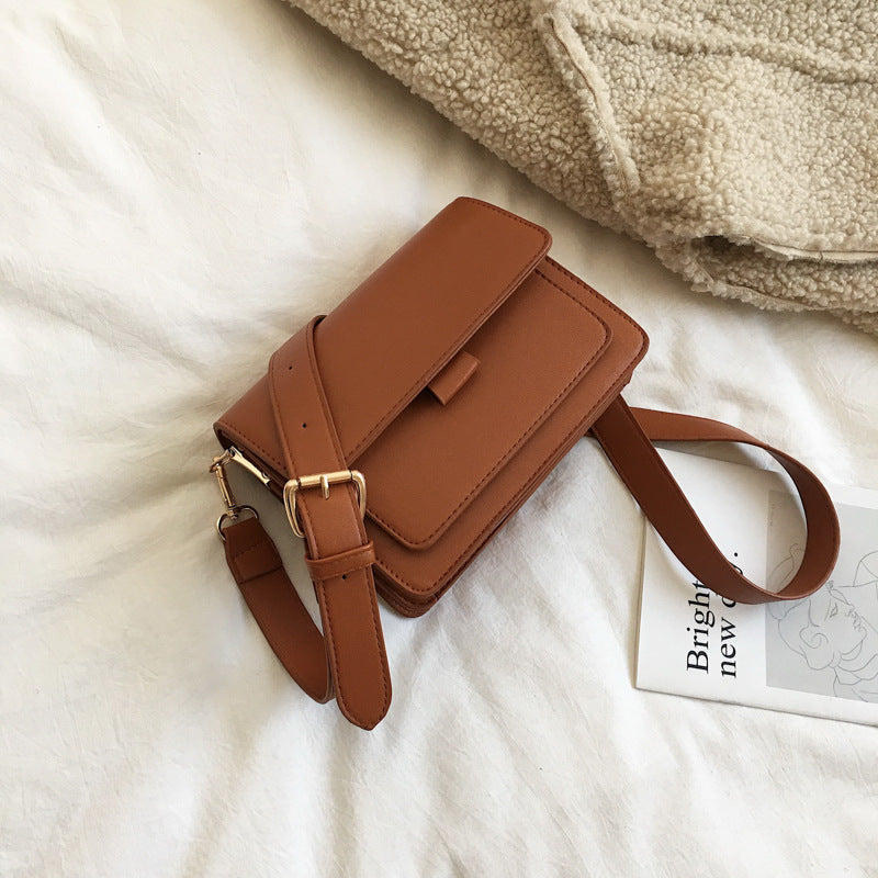 Small Square Bag Collapse Ladies Red Small Black Bag Shoulder Messenger Bag