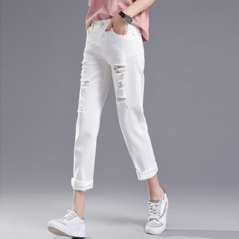 The New Slim All-Match Student Nine-Point Harlan Carrot Pants