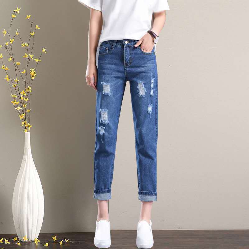 The New Slim All-Match Student Nine-Point Harlan Carrot Pants