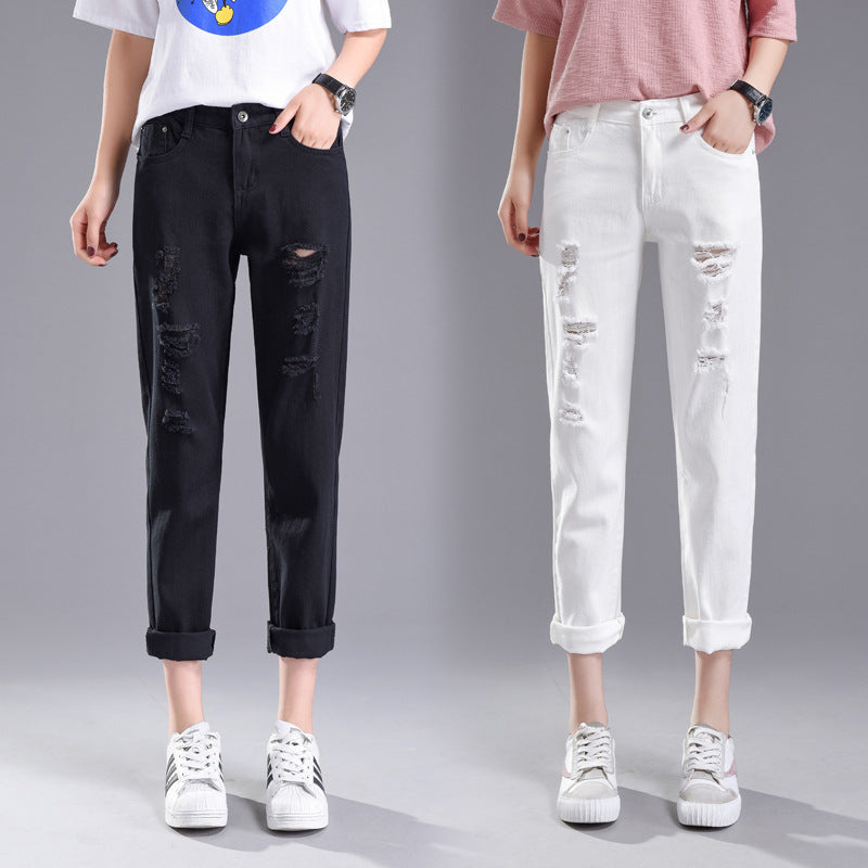 The New Slim All-Match Student Nine-Point Harlan Carrot Pants