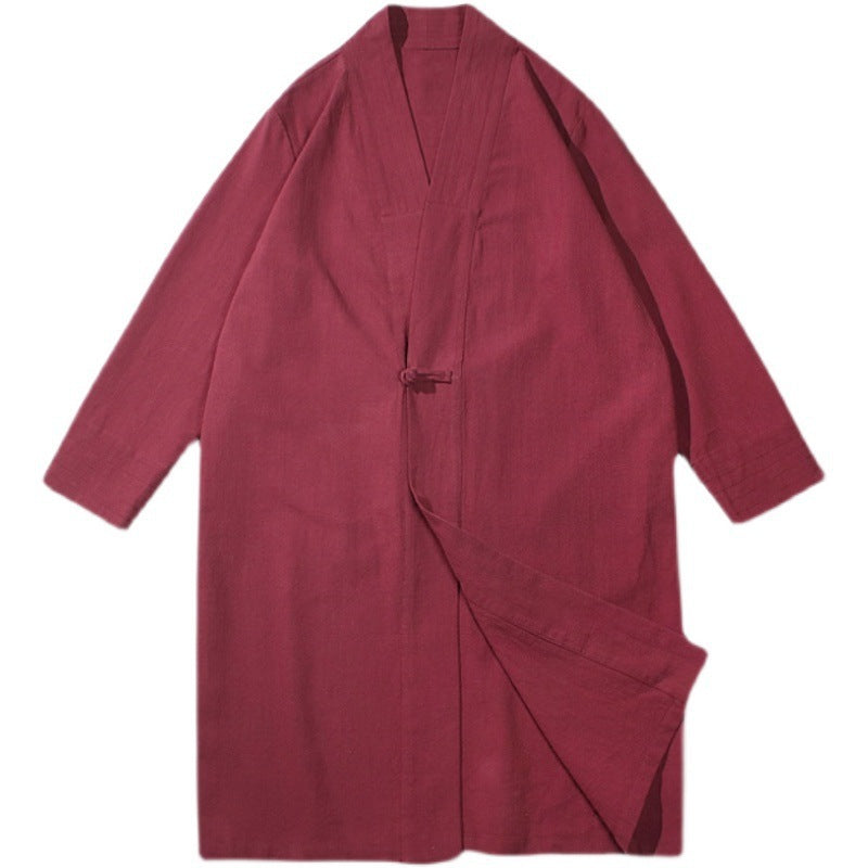 Cotton and linen Tang suit Hanfu cloak Dao robe